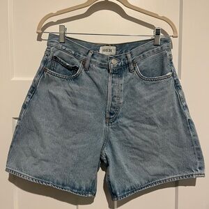Agolde Light Blue Jean Shorts